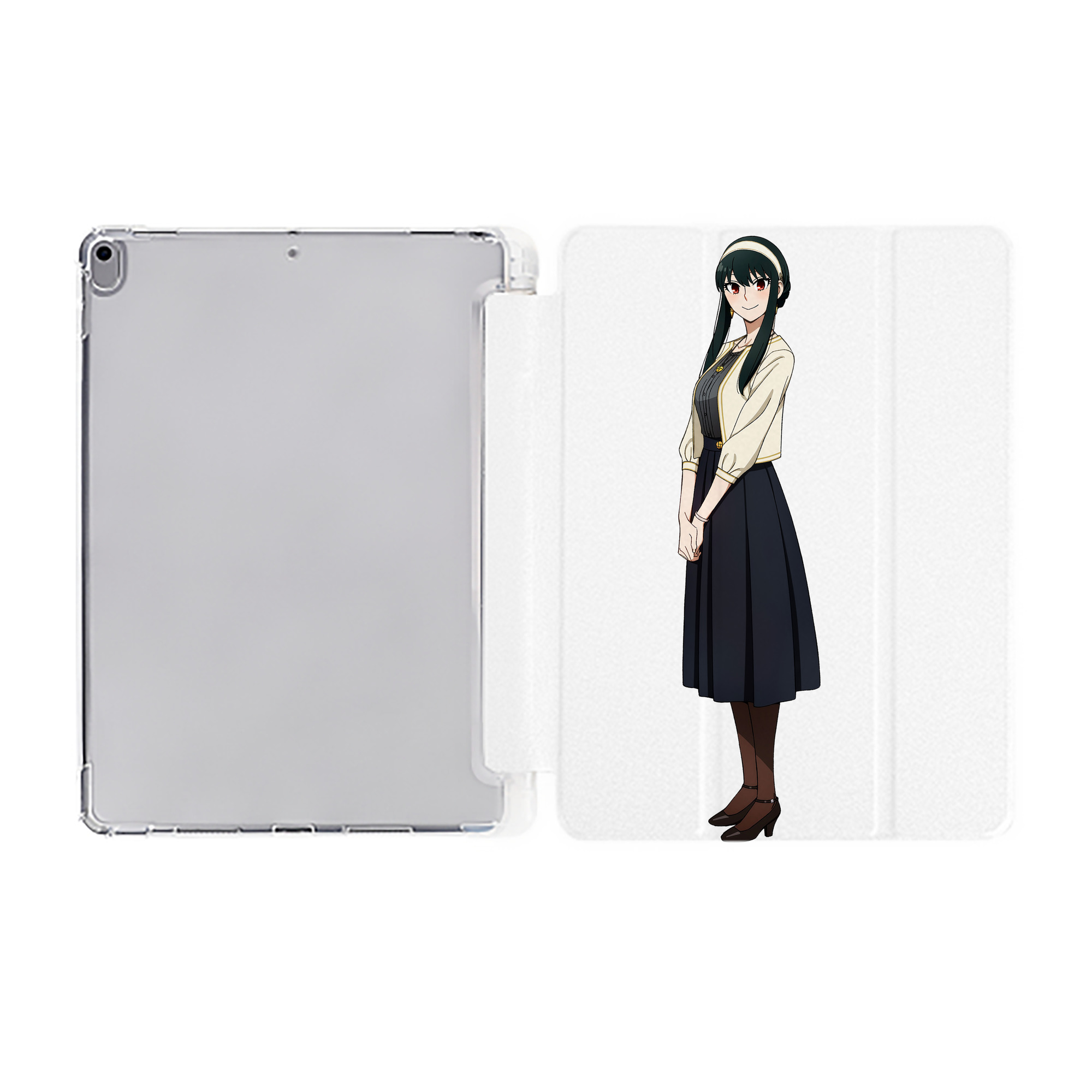 （画像用） SPY×FAMILY间谍家家酒 IPad ケース ペン収納付き 三つ折りスタンド PUレザー×シリコン 対応機種9.5/10.5/10.9インチ